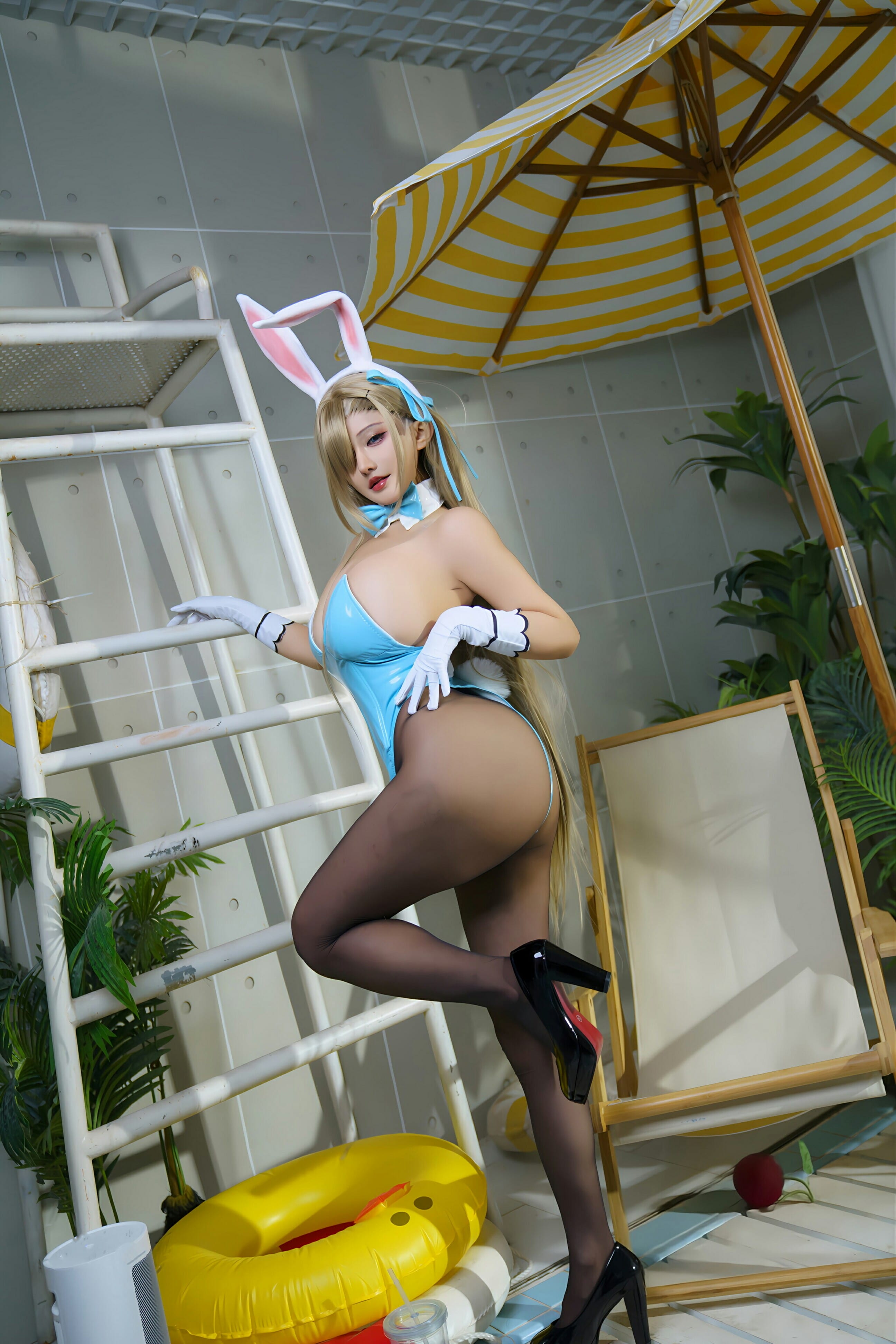 虎牙古阿扎 – 明日奈兔女郎 [58P]